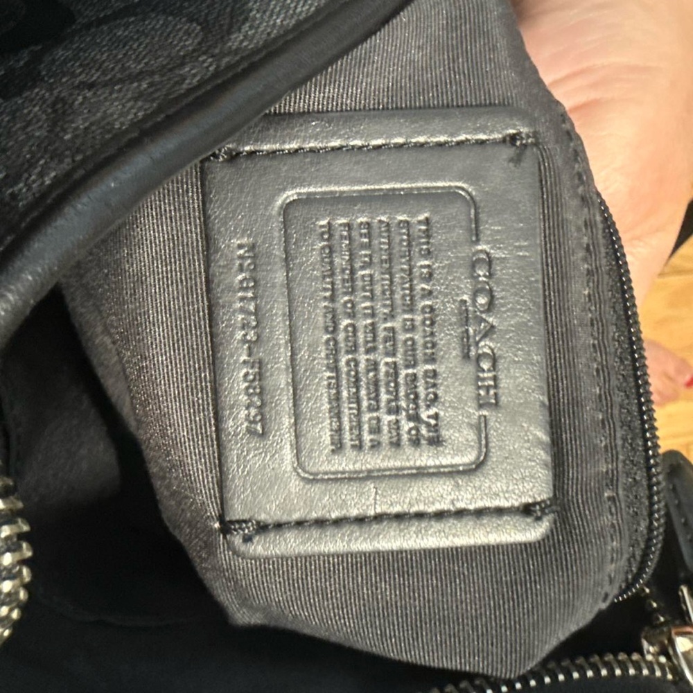 Coach Black and Charcoal Signature Crossbody Bag - Picture 4 of 4